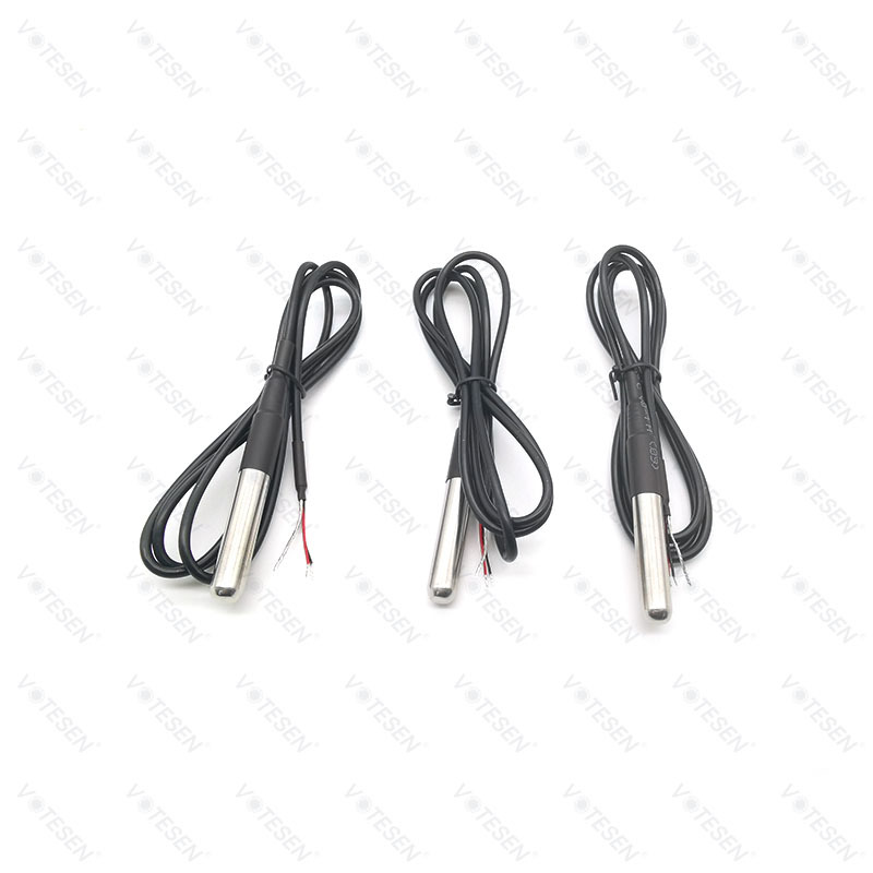 6*50mm Stainless Steel probe Temperature Sensor Maxims DS18B20 with high quality Shielded Wire