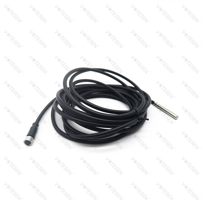 OD6*50mm SUS304 DS18B20 Temperature Sensor With Aviation Plug