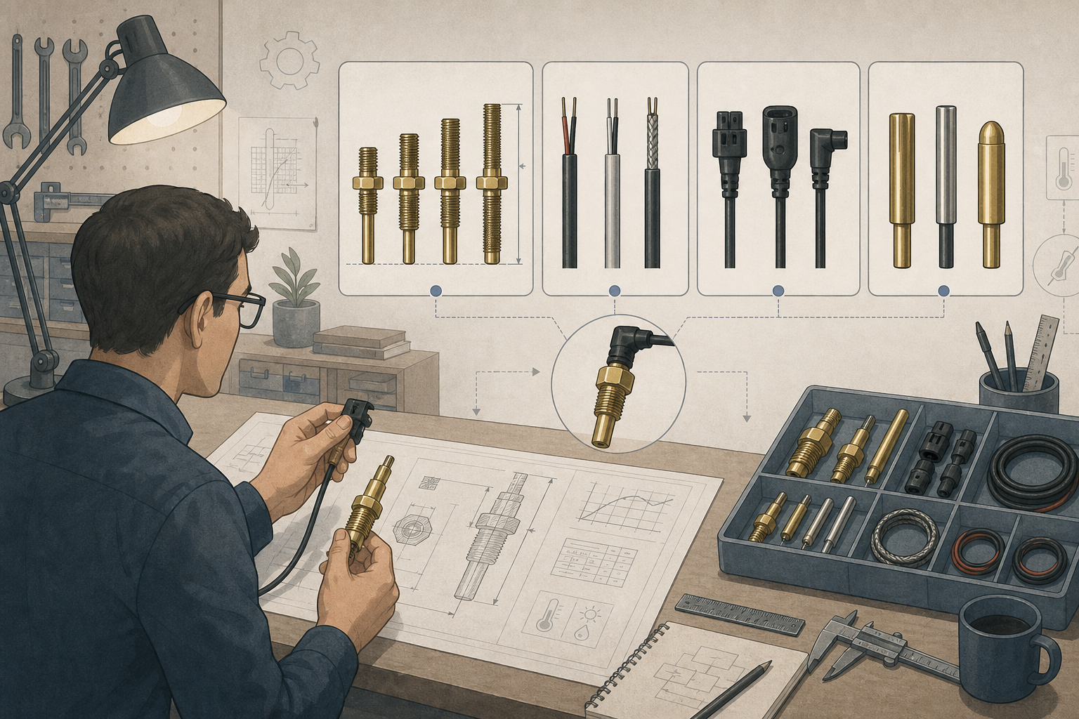 Editorial illustration for NTC Thermistor Temperature Sensor Customization Options
