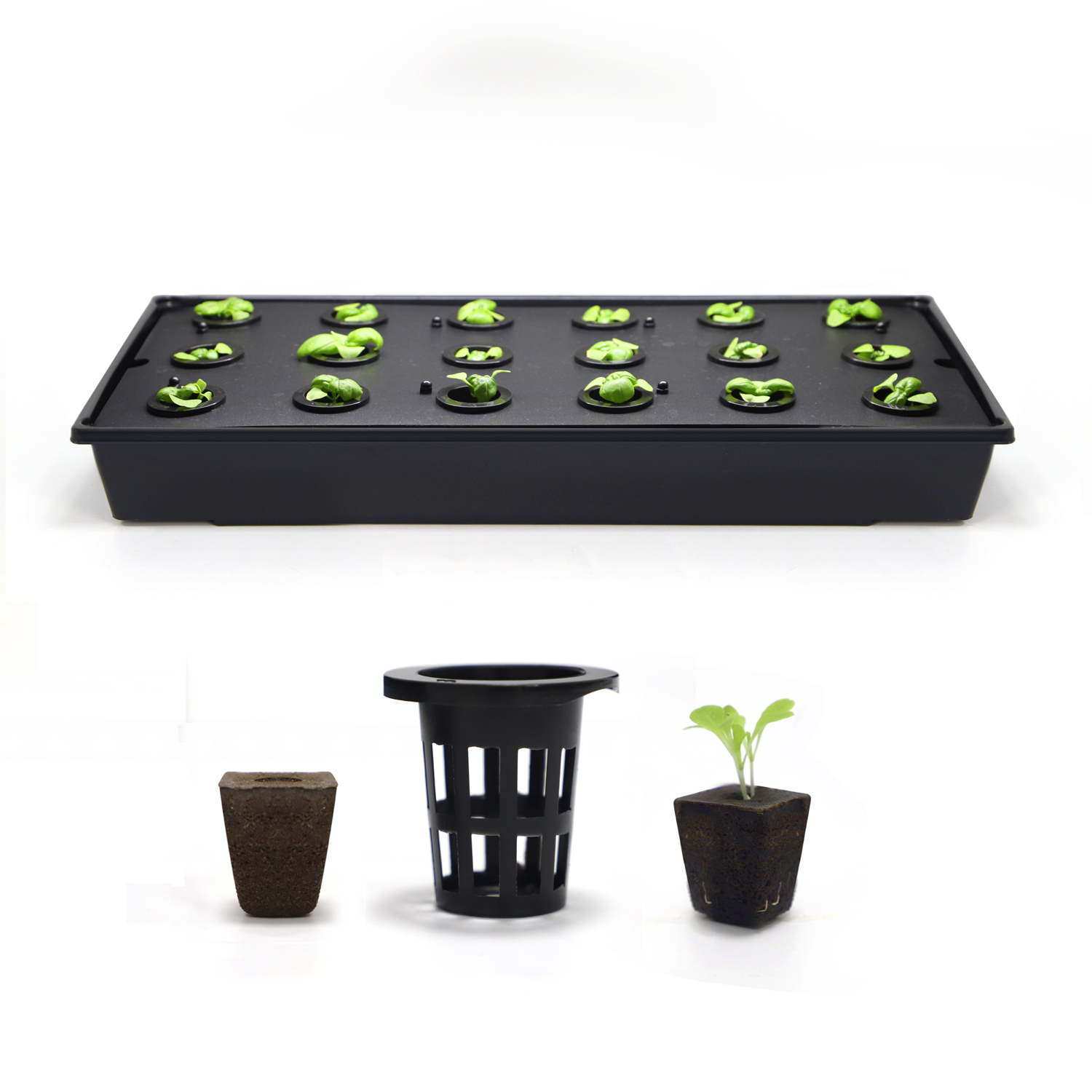 18-Cell 1020 Hydroponic Propagation Tray | Seed Starter Kit for Indoor Gardening & Plant Cloning,EDKFARM Grow Light System