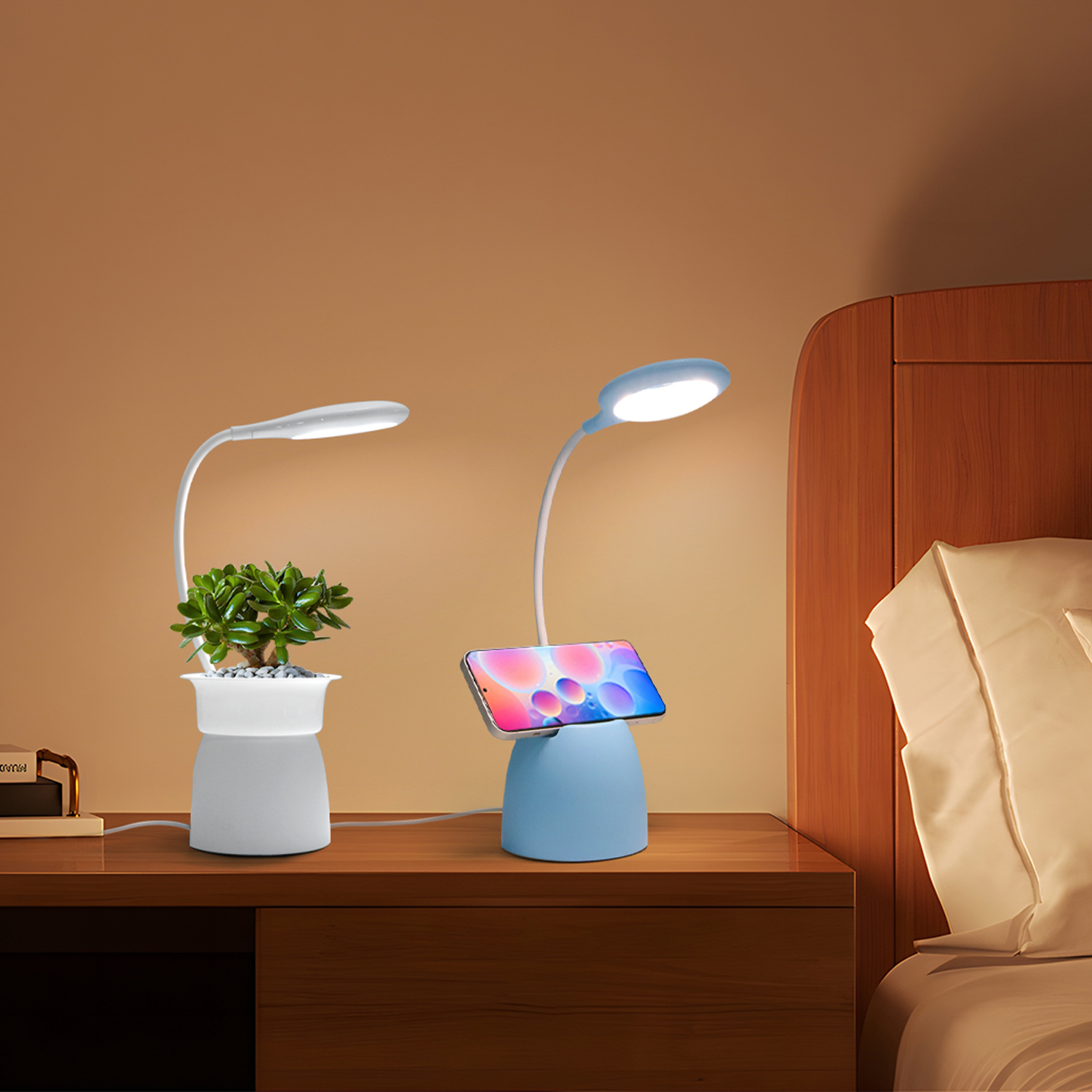 Versatile Mini Planting Pot with Adjustable & Timer-Controlled LED Grow Light,EDKFARM Grow Light System