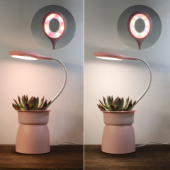 Versatile Mini Planting Pot with Adjustable & Timer-Controlled LED Grow Light,EDKFARM Grow Light System