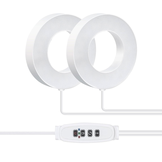 Decorative Ceiling-Mount Angel Grow Light 1 to 4 Ring DC5V USB Phytolamp for Indoor Plant Seedlings Home Flower Succulent,EDKFARM Grow Light System