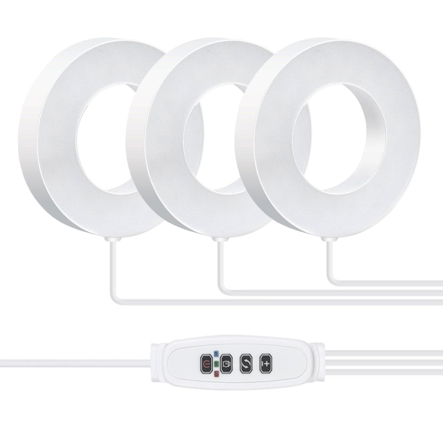 Decorative Ceiling-Mount Angel Grow Light 1 to 4 Ring DC5V USB Phytolamp for Indoor Plant Seedlings Home Flower Succulent,EDKFARM Grow Light System