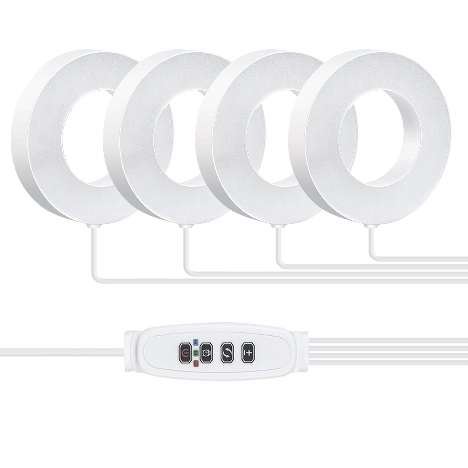 Decorative Ceiling-Mount Angel Grow Light 1 to 4 Ring DC5V USB Phytolamp for Indoor Plant Seedlings Home Flower Succulent,EDKFARM Grow Light System