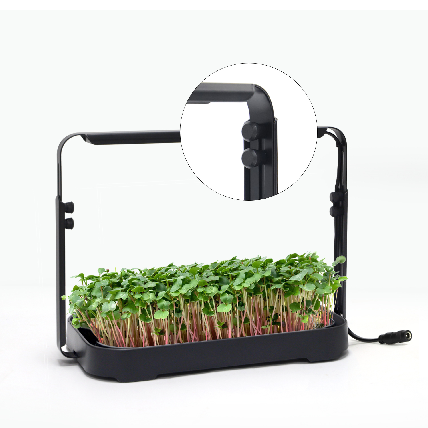 Gen 3 Adjustable Height Intelligent Garden Kit – Smart Timer Hydroponic Sprouter for Herbs, Microgreens & Seedlings on Office & Home Desks,EDKFARM Grow Light System