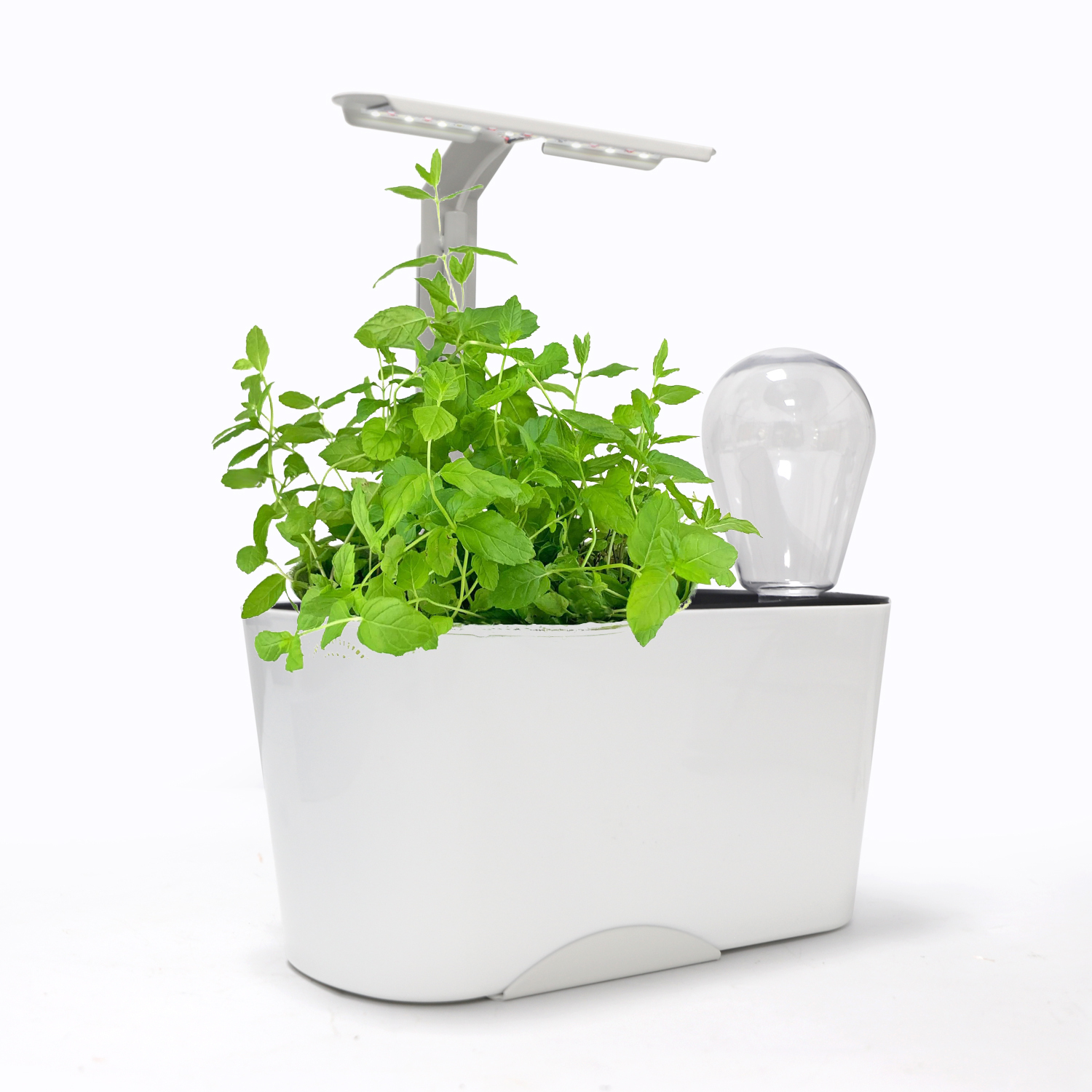 Smart Self-Watering Planter with Full-Spectrum LED Grow Light – Effortlessly Grow Basil, Mint & Lettuce Indoors,EDKFARM Grow Light System
