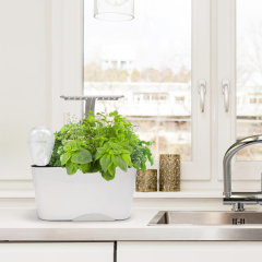 Smart Self-Watering Planter with Full-Spectrum LED Grow Light – Effortlessly Grow Basil, Mint & Lettuce Indoors,EDKFARM Grow Light System