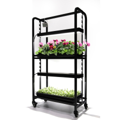 1.15m Adjustable Height 2-Tier Grow Light System – Plant Grow Stand for Seed Starting, Indoor Vegetables, and Herbs,EDKFARM Grow Light System