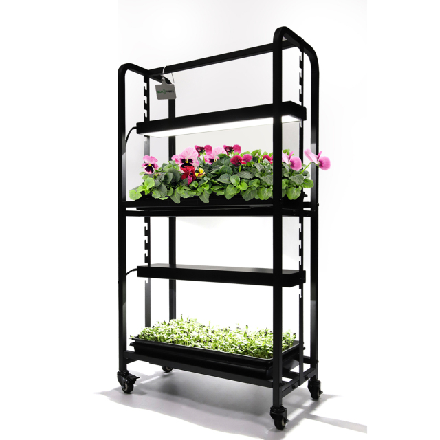 1.15m Adjustable Height 2-Tier Grow Light System – Plant Grow Stand for Seed Starting, Indoor Vegetables, and Herbs,EDKFARM Grow Light System