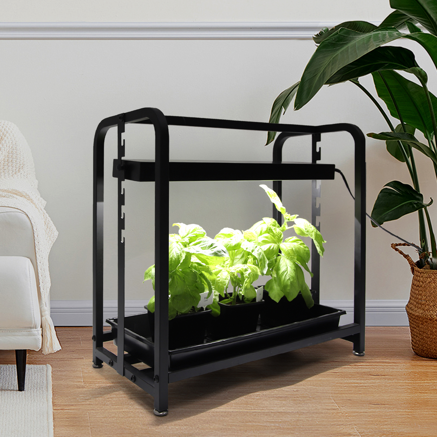 0.58m Desk Planter Tabletop Growing System Kit Grow Microgreen Herb Garden Planter Shelf Plant Light,EDKFARM Grow Light System