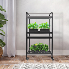 1.15m Adjustable Height 2-Tier Grow Light System – Plant Grow Stand for Seed Starting, Indoor Vegetables, and Herbs,EDKFARM Grow Light System