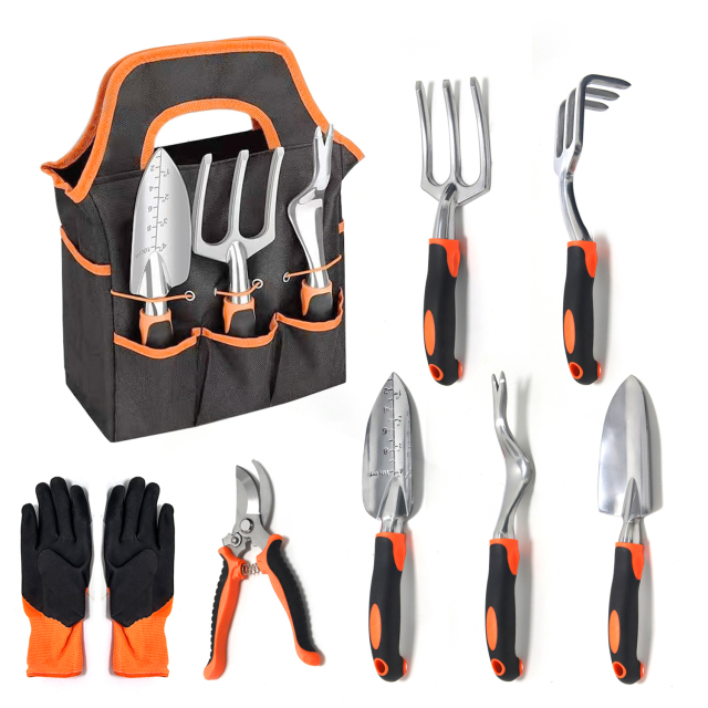 Complete 8-Piece Garden Tool Set — Essential Tools for Indoor and Outdoor Gardening,EDKFARM Grow Light System
