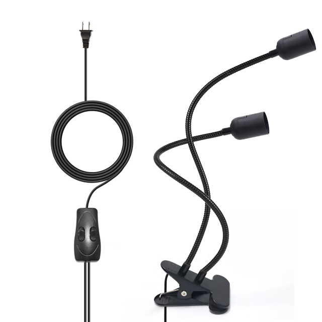 E26  / E27 double-ended clip lamp holder with switch for indoor plant growth bulbs,EDKFARM Grow Light System