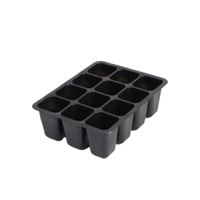 12-Cell Black Seedling Tray – Robust & Reusable Nursery Starter,EDKFARM Grow Light System