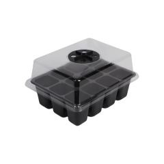 12-Cell Black Seedling Tray – Robust & Reusable Nursery Starter,EDKFARM Grow Light System
