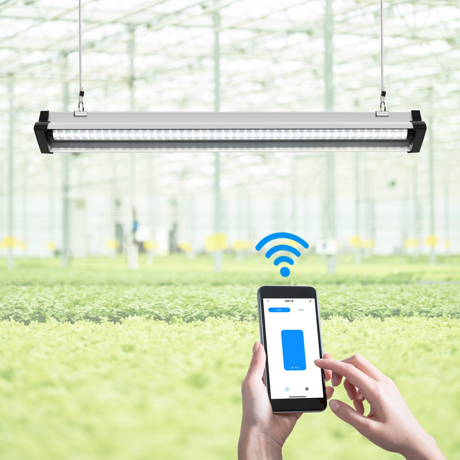 EDK WiFi-Enabled LED Grow Lights – 12W to 48W, 6400K Full Spectrum, Ideal for Beginners and Commercial Farming,EDKFARM Grow Light System