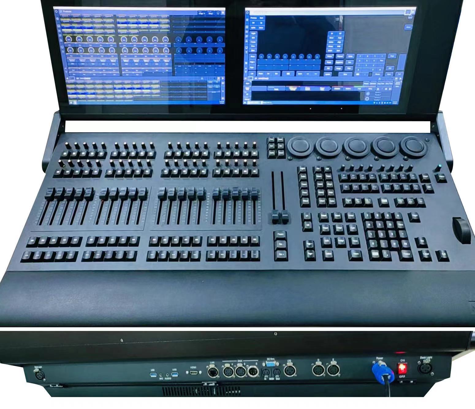 Dual -screen MA3 onPC compact XT dmx console for moving head Light Dimmer