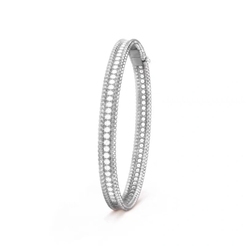 Clover bangle gold silver rose gold luxury bangle top quality bracelet