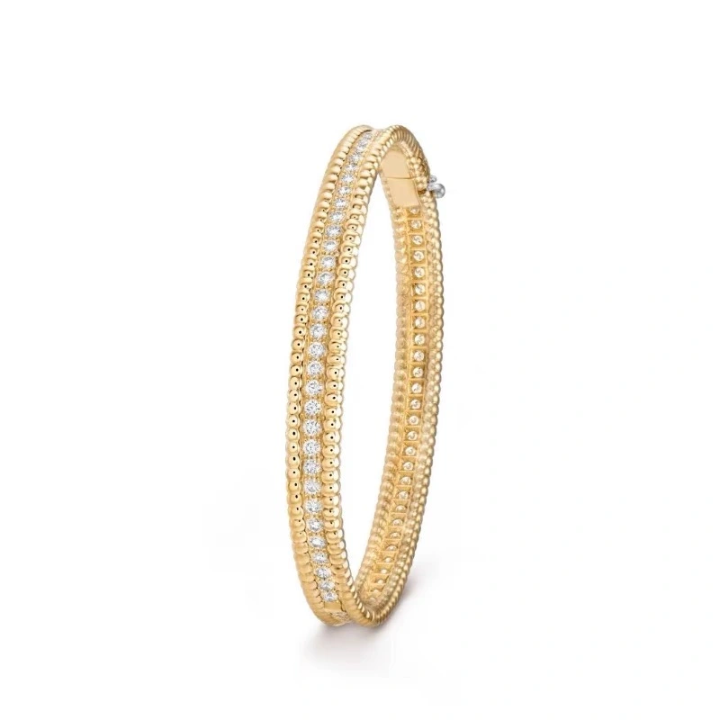 Clover bangle gold silver rose gold luxury bangle top quality bracelet