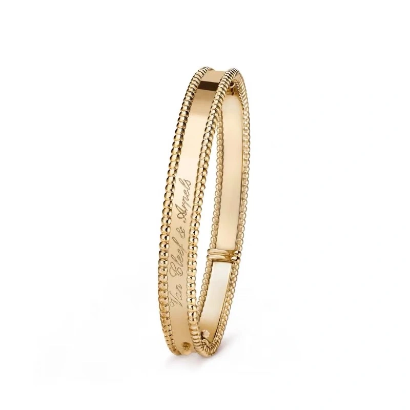 Clover bangle gold silver rose gold luxury bangle top quality bracelet