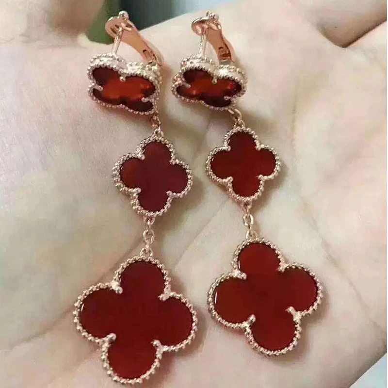 3 clover earrings
