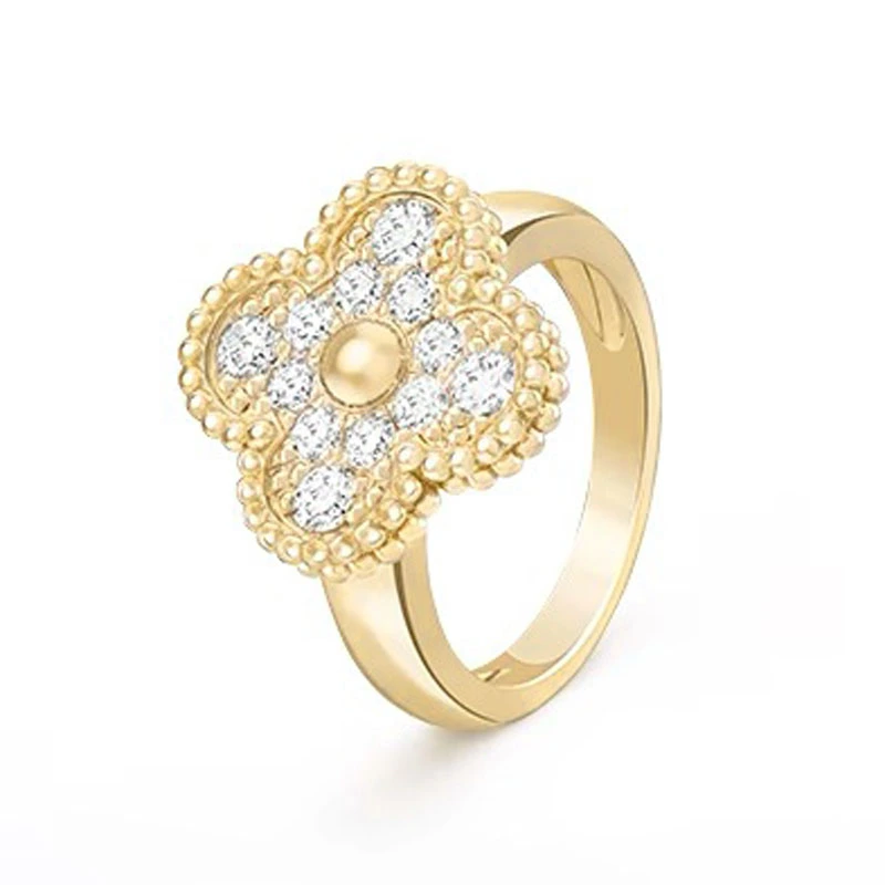gold clover ring