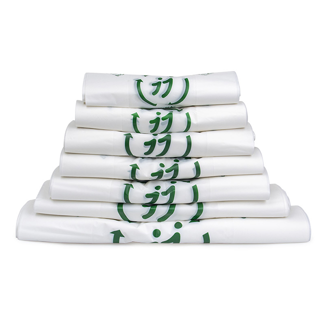 High Quality Vivid Printing Bio Natural Degradebale Compostable Handle Bags