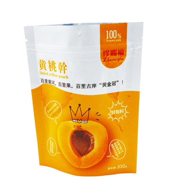 Laminated Custom Printed Plastic Vacuum Shrink Heat Sealing Ziplock Food Pouch Bag