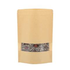 Doy Pack Waterproof Ziplock Reseal Kraft Paper Bags For Snacks
