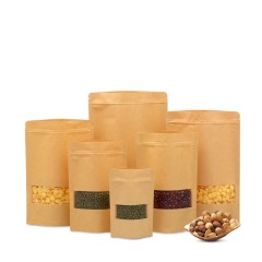 Food Grade Resealable Ziplock Stand Up Pouch Paper Bags For Food Packaging