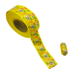 Sausage Casings Yellow Colour Printed Artificial Sausage Skin For Steam Cooked Sausages