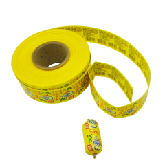 Sausage Casings Yellow Colour Printed Artificial Sausage Skin For Steam Cooked Sausages