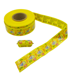 Sausage Casings Yellow Colour Printed Artificial Sausage Skin For Steam Cooked Sausages