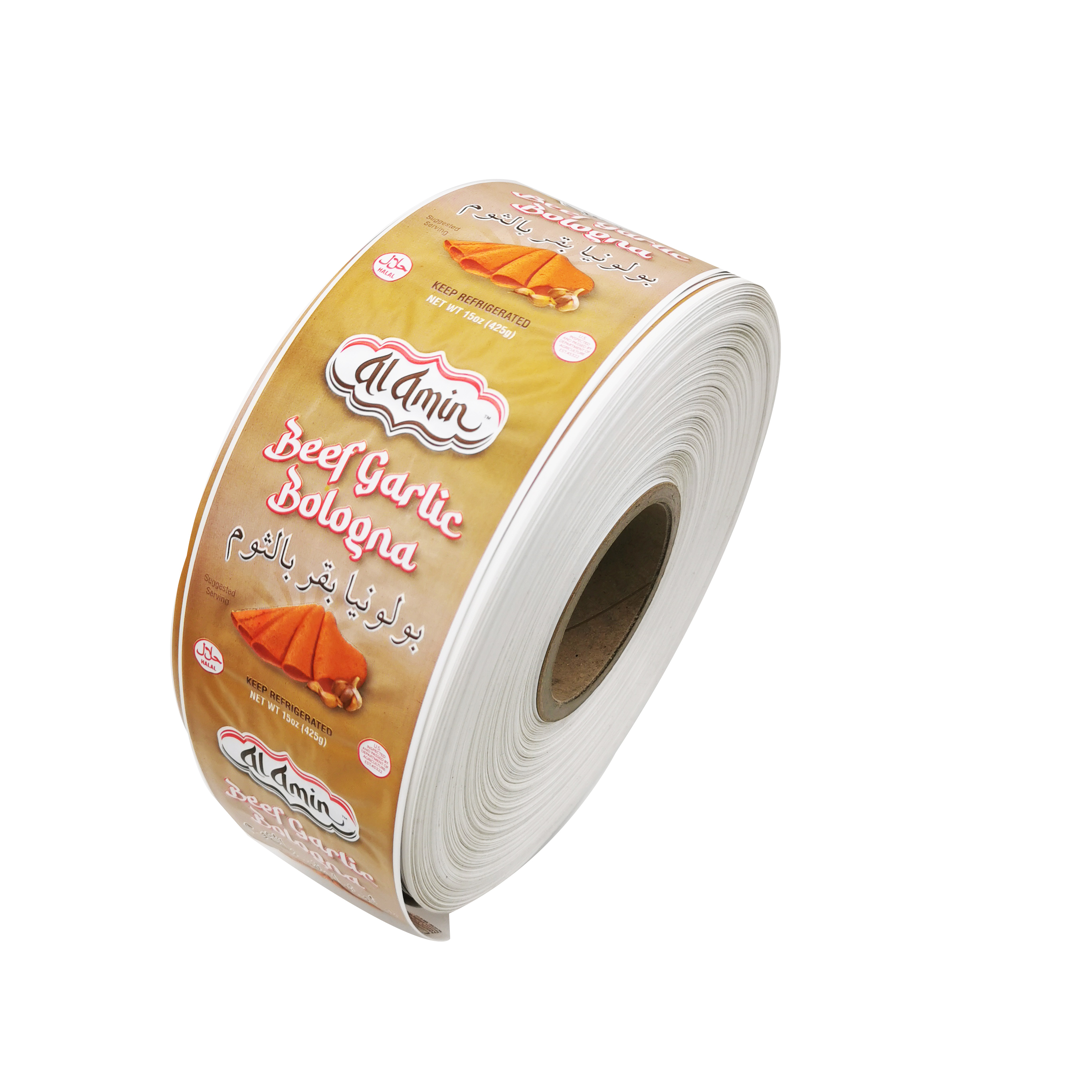 Food Grade FDA HALAL Certified Custom Printed Logo Multiple Sizes Plastic Sausage Casings for Meat Processing