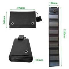 20W monocrystalline silicon solar panel folding bag for outdoor portable mobile phone charging and power generation photovoltaic panel