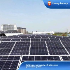 5kw solar off grid power generation system, energy storage, household use, complete set of 220V photovoltaic panels, air conditioning, water pump power supply