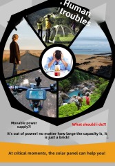 20W monocrystalline silicon solar panel folding bag for outdoor portable mobile phone charging and power generation photovoltaic panel