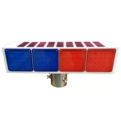 Four grid LED solar flashing lights construction road warning reminder for vehicles and pedestrians flashing solar lights