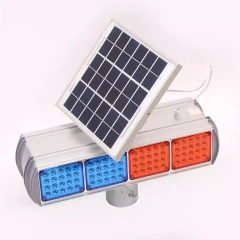 Four grid LED solar flashing lights construction road warning reminder for vehicles and pedestrians flashing solar lights