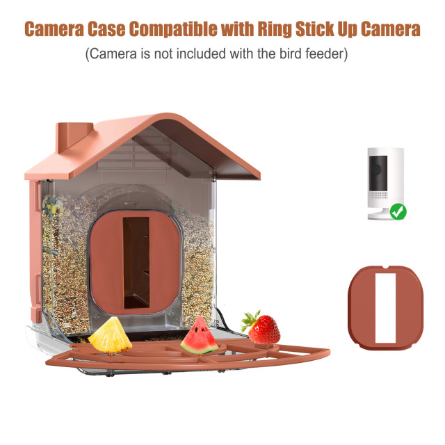 Intelligent AI recognition bird feeder solar powered camera outdoor high-definition bird watching device