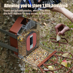 Intelligent AI recognition bird feeder solar powered camera outdoor high-definition bird watching device