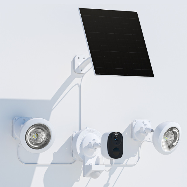 New outdoor monitoring solar light, human body sensing, outdoor courtyard camera lighting, LED wall light