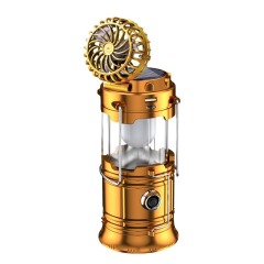 Solar powered fan camping light, outdoor tent light, multifunctional emergency light, extendable lighting fixture