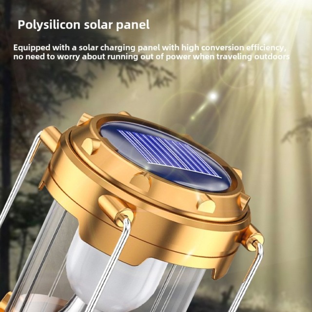 Solar powered fan camping light, outdoor tent light, multifunctional emergency light, extendable lighting fixture
