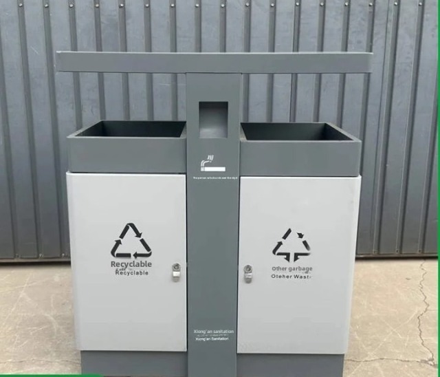 Stainless steel classified garbage bins, outdoor garbage cans, outdoor peel boxes, public places, parks, scenic spots, street sanitation