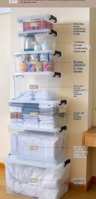 Plastic storage box series