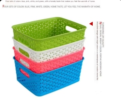 Plastic cut-out storage box