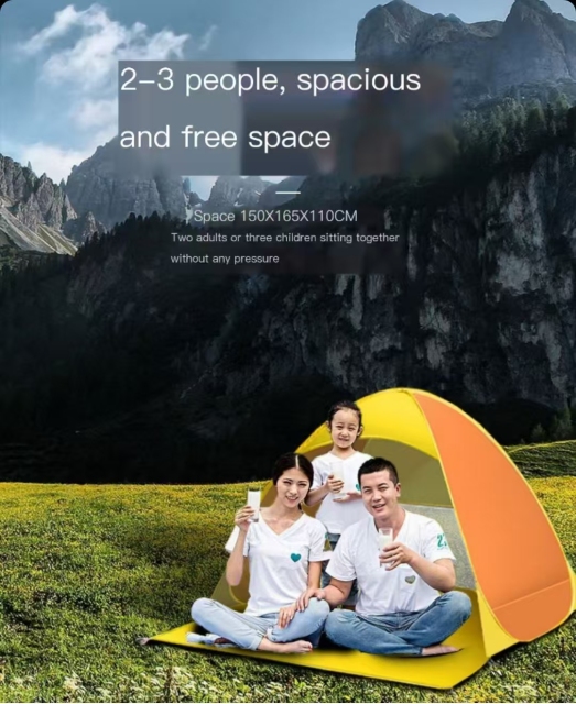 Automatic Quick Open Sunshade Folding Tent Outdoor Beach Tent Portable Sun Protection Beach Tent