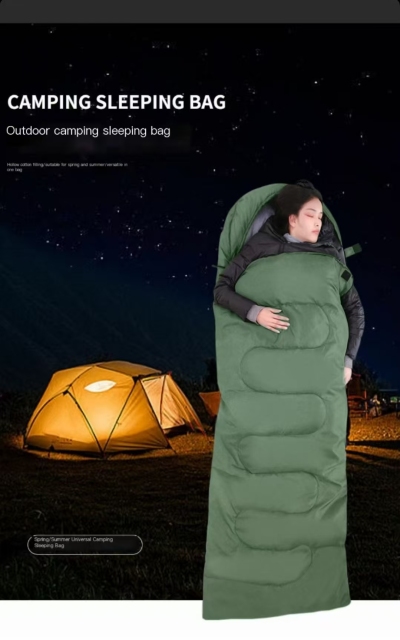 Factory Direct Sale Camping Sleeping Bag Adult Outdoor Camping Warm Cotton Sleeping Bag Thickened Sleeping Bag